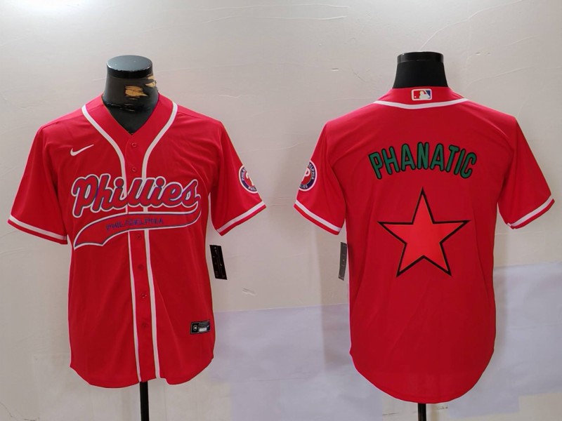 Men Philadelphia Phillies Blank Red Game 2024 Nike MLB Jersey style 912->indianapolis colts->NFL Jersey